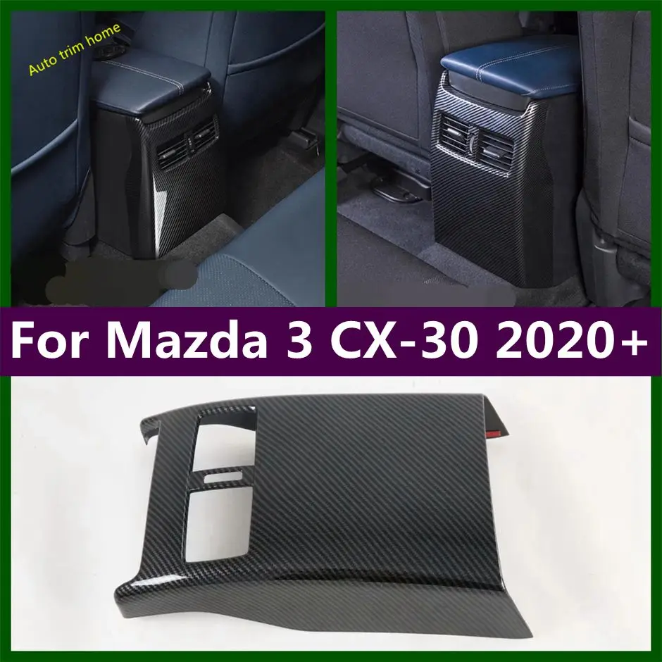 

Center Air Conditioner Outlet AC Vent Armrest Box Anti Kick Protector Frame Cover Trim For Mazda 3 CX-30 2020 - 2024 Accessories