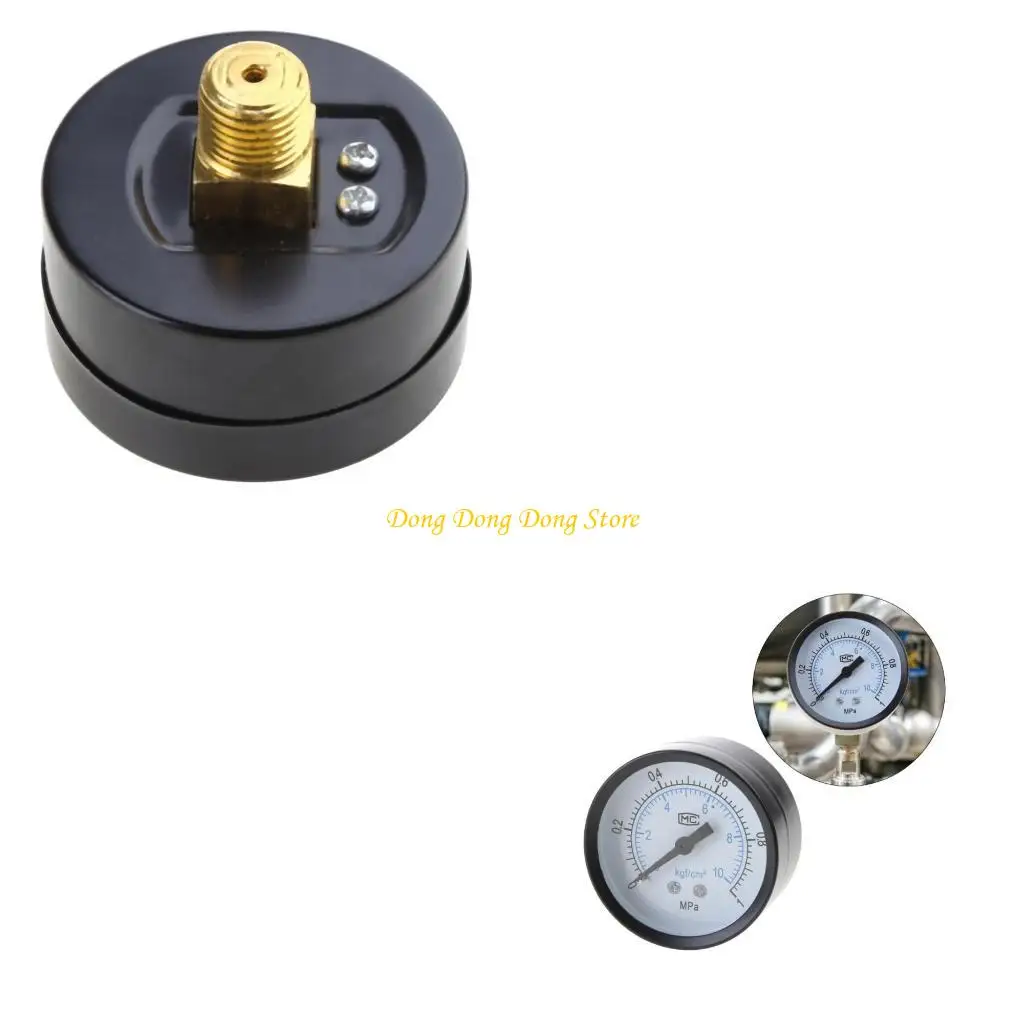 

Pressure Gauge 50mm 1/4 NPT Rear Back 0-1Mpa/0-10Bar for Air, Gas, Water,