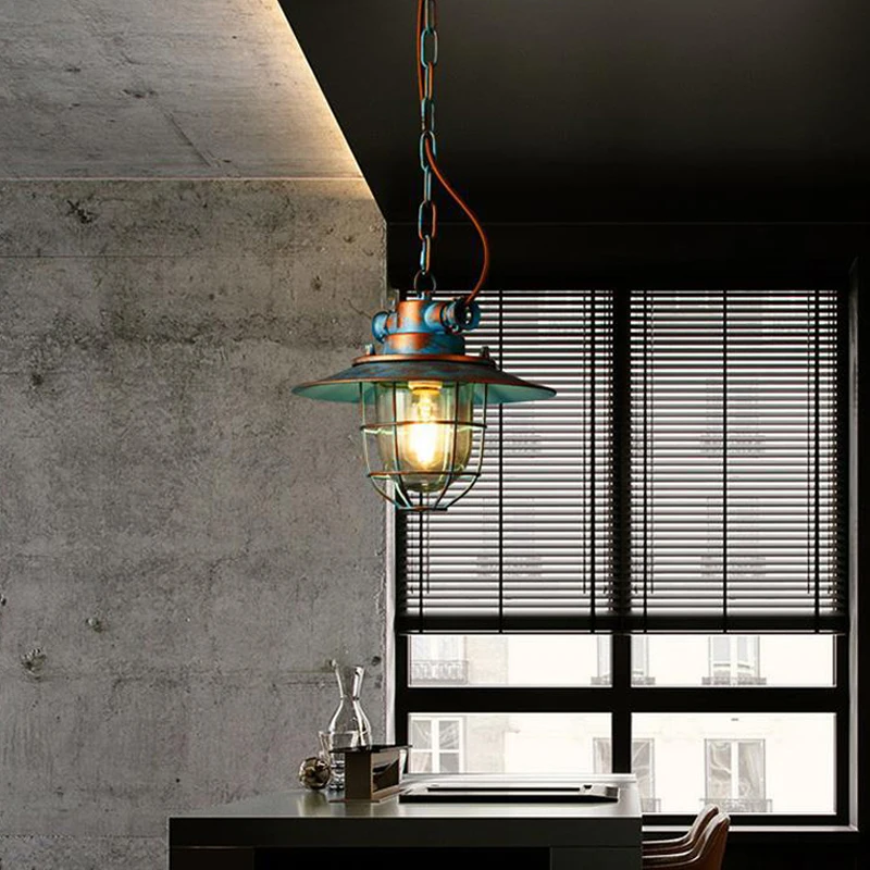 

Американская ретро-люстра в индустриальном стиле, подвесной светильник-цепь, потолочная люстра в стиле лофт, железный светильник с металлическим каркасом и стеклянными элементами для кухни
