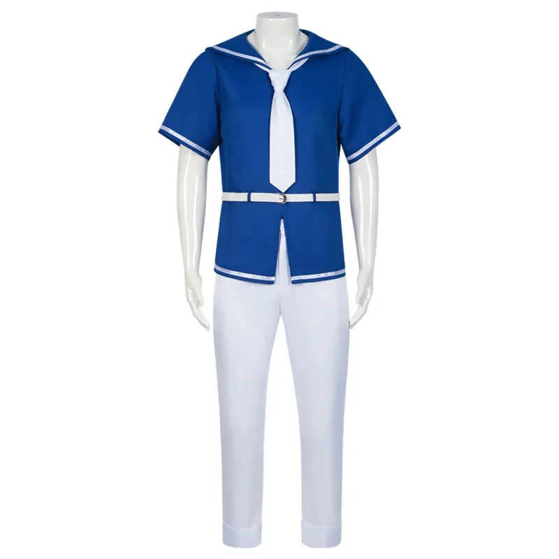 Anime Oshi No Ko Hoshino Akuamarin Cosplay Costume School Uniform Aqua Wig Halloween Role Play Outfit Men Boy Summer Clothing OI