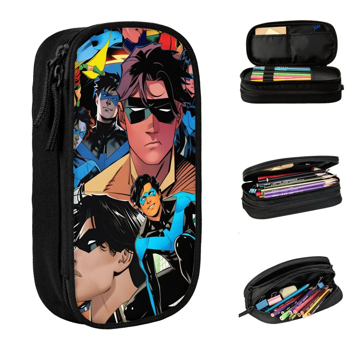 retro-lapis-caso-paus-nightwing-grysons-lapis-bolsa-escola-lapis-casos-menino-menina-dupla-camada-design-material-escolar