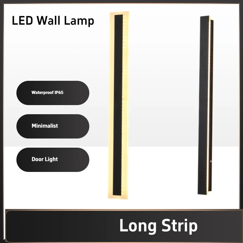 

LED Long Wall Lamp IP65 Waterproof for Courtyards Villas Outdoor DC24V-110V/220V Versatile Outdoor Wall Lighting
