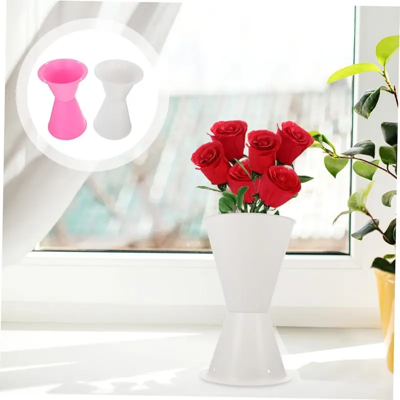4Pcs Flower Frog Holder Floral Arrangement Base Bouquet Liner Flower Gasket 2 Colors Optional DIY Wedding Party Floral Supplies