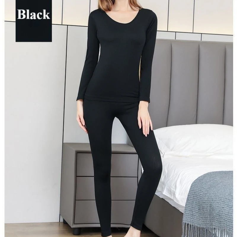 Warm Thermal Underwear Sexy Ladies Intimates Long Johns Women Shaped Sets Female Middle Collar Thermal Shaping Clothes