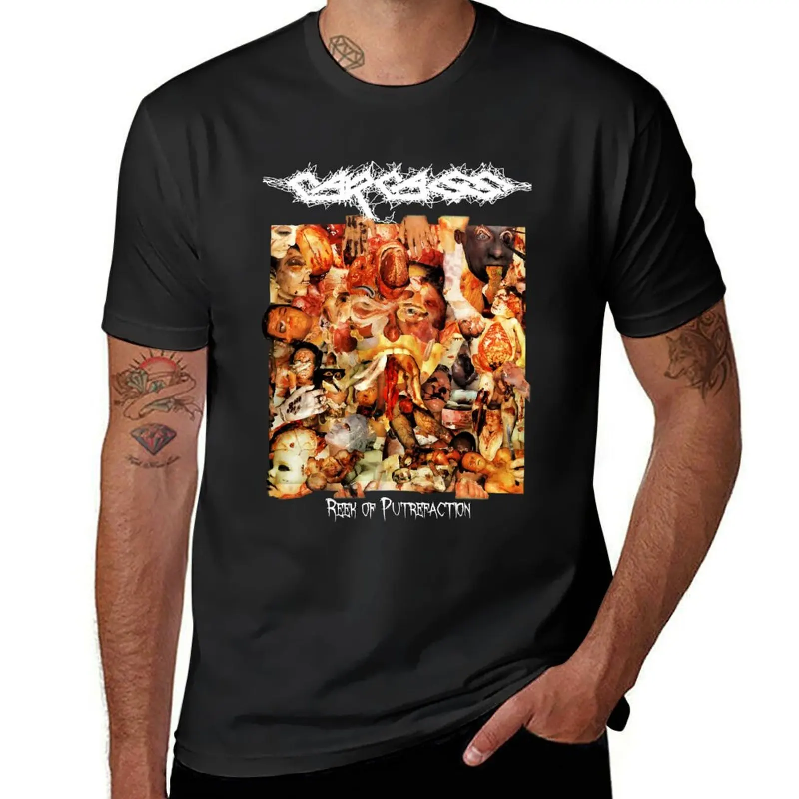 Carcass - Reek of Putrefaction Classic Old School UK Grind Death Metal T-Shirt blacks graphics t shirts men