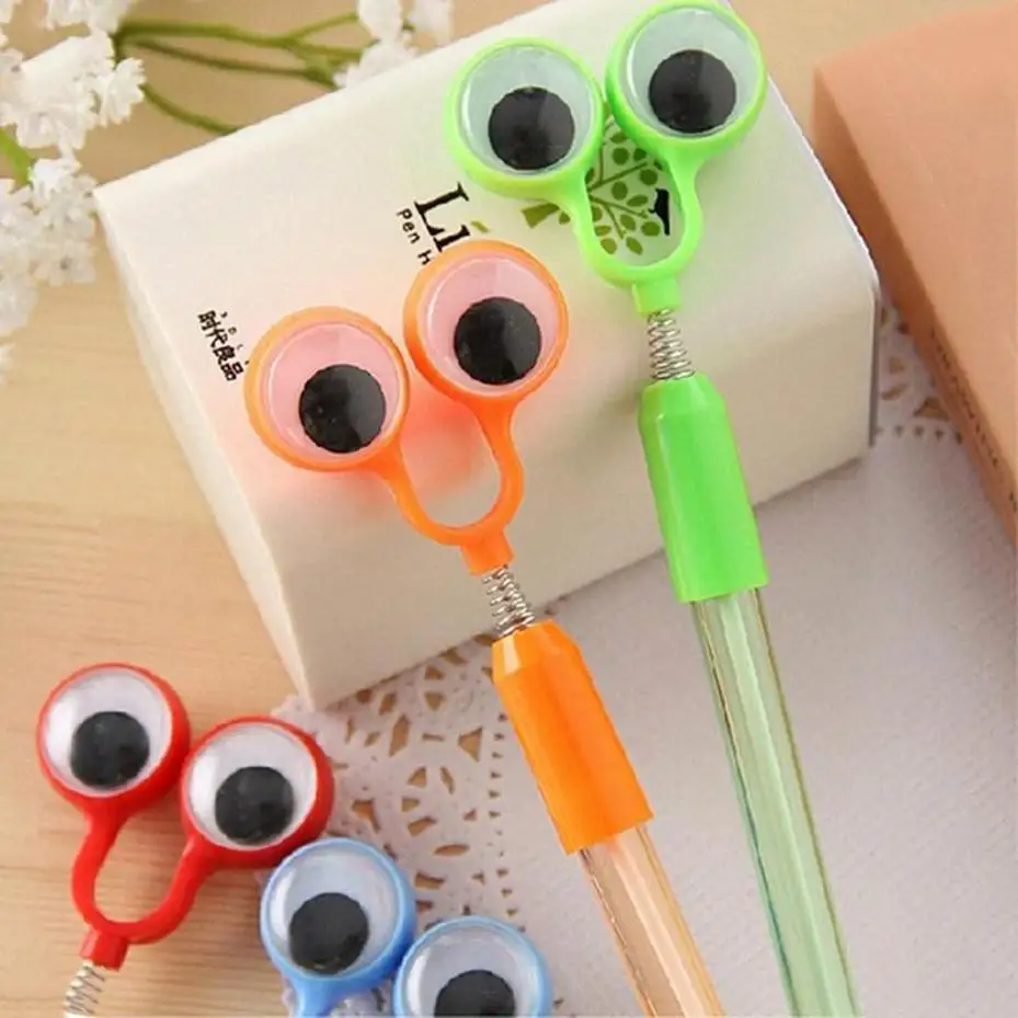 1 pçs criativo papelaria bonito estilo olho grande caneta material escolar de escritório adorável caneta esferográfica cor aleatória