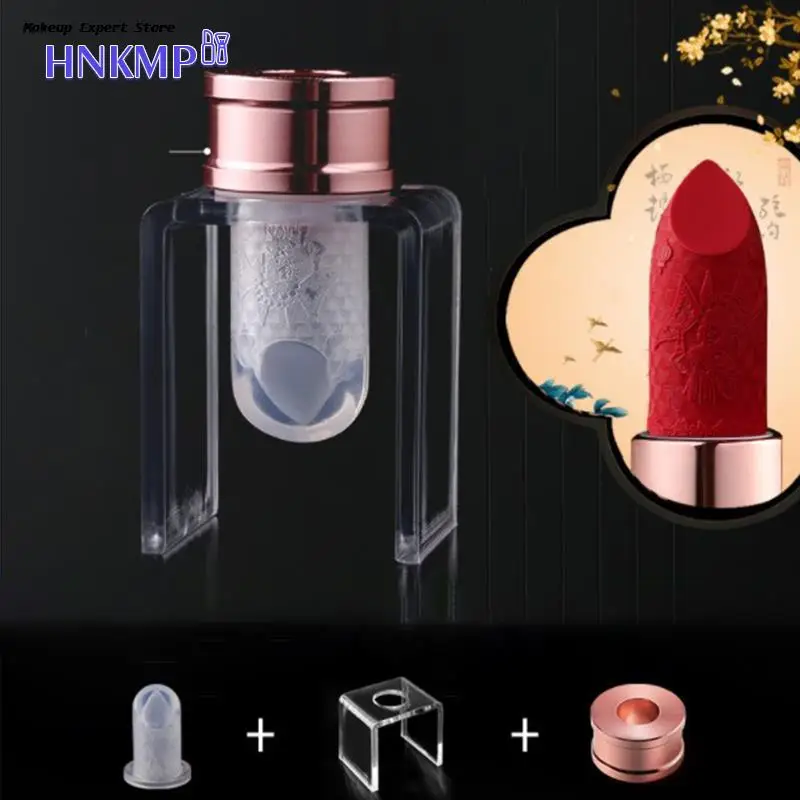 Hot Sales 3pcs/set Silicone Lipstick Mold Aluminum Ring Mould Holder DIY Crafts Tools Easy New High Quality Beauty Lipstick Kits