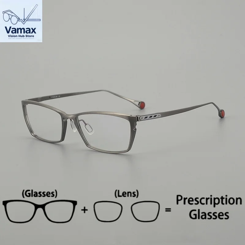 

Pure Titanium Full Frame Business Men's Optical Glasses Anti Blue Light Myopia Eyewear Office Reading Prescription Glasses