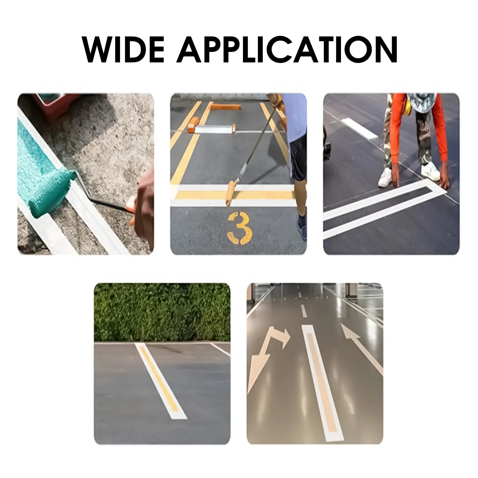 1pc Road Marking Stencil Professional Silicone Parking Lot Line Template for Asphalt Concrete Pavement Durable Reusable