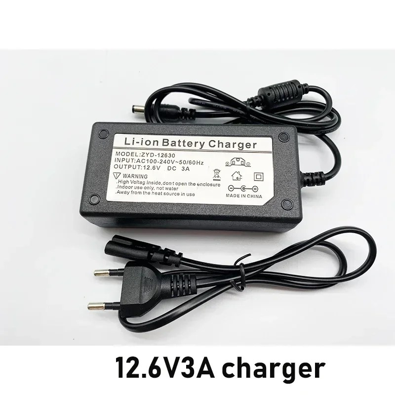 12.6V 3A Lithium Battery Charger for 3S 10.8V 11.1V 12V Li-ion Polymer Batterry Pack Fishing Light Electric Drill Power Adapter.