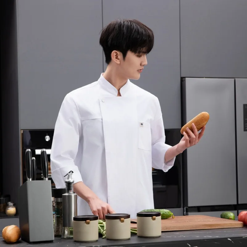 زي طاهٍ للمطاعم الغربية للخريف والشتاء، ملابس تقديم الطعام في الفنادق، مقصف الخباز، متجر الكيك، ملابس العمل بأكمام طويلة