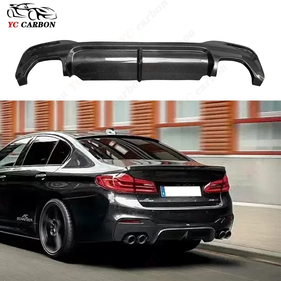 

For BMW 5 Series M5 F90 G30 G38 540i 530i AC Style Carbon Fiber Rear Lip Diffuser Back Bumper Spoiler Separator Upgrade body kit