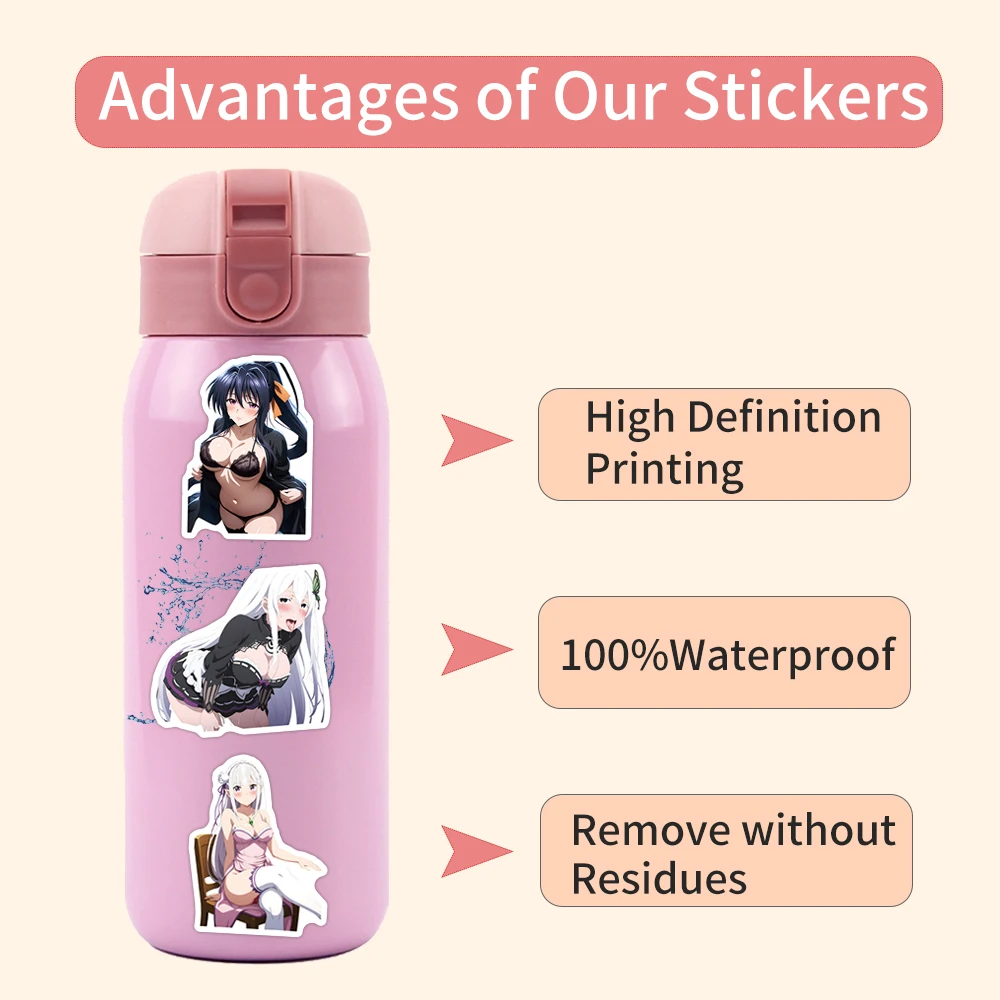 2025 New 60pcs Exclusive Sexy Anime Waifu Beautiful Legs Girl Waterproof Stickers