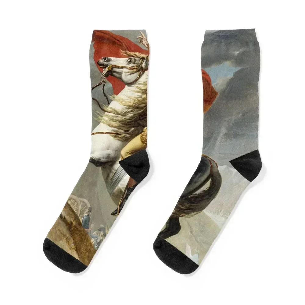 

Napoleon Crossing the Alps (First Versailles version) by Jacques-Louis David Socks winter gift Socks Female Men's