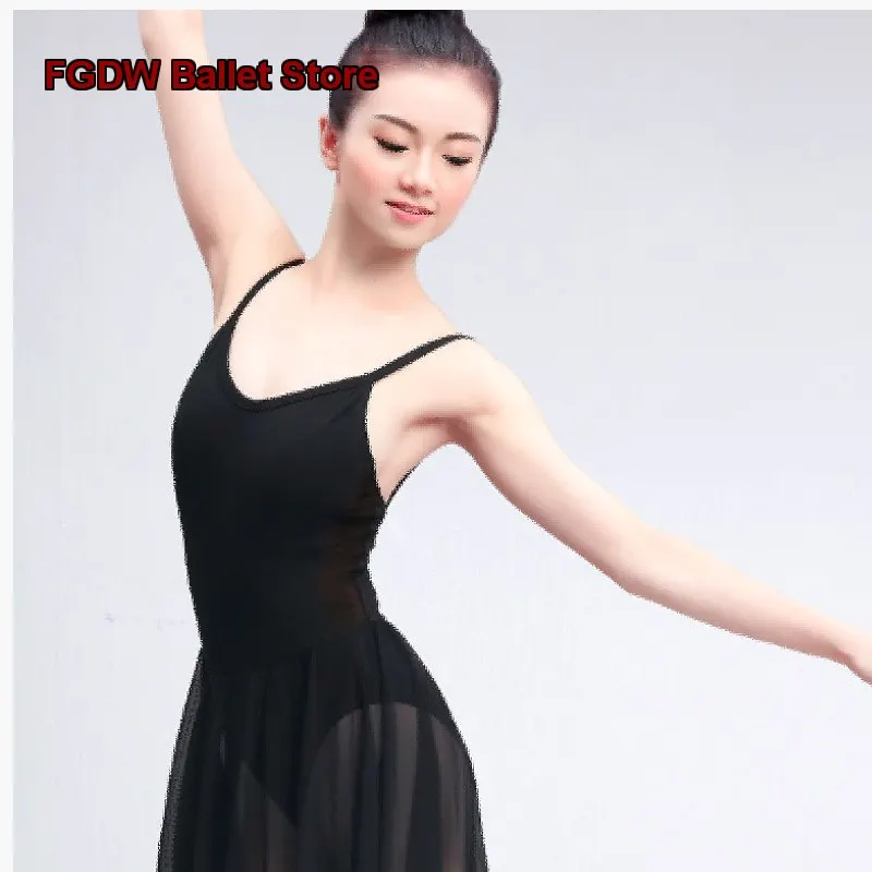 Women's Adult Dance Dress Summer Spaghetti Strap One-Piece Body Suit Art Exam Body Suit Teacher Basic Training Leotard
