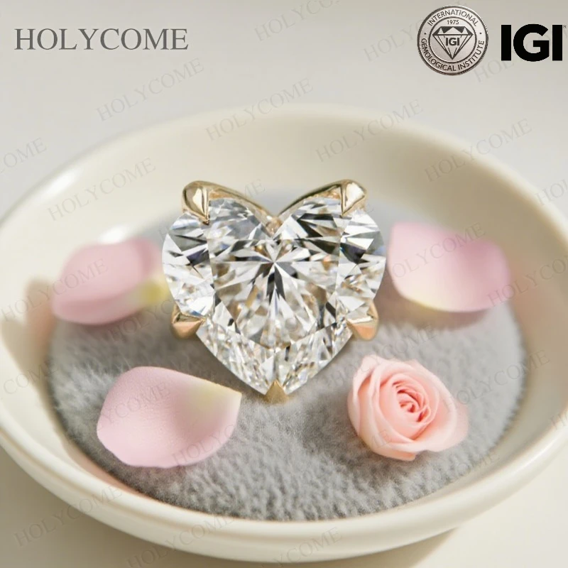 

Lab Diamond Customize Ring D VS1 5-Prongs Ring for Women With IGI Solid S925 10K 14K 18K Gold Plated Dainty Wedding Ring Jewelry