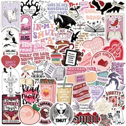 10/30/52PCS Bookish Smut Reading Book Stickers for Students School Season Gift DIY Stationery Luggage Laptop Graffiti Sticker