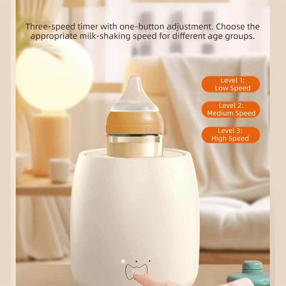 3 Speed Automatic Electric Milk Shake Easy Clean Uniform Blending Electric Milk Bottle Shake Low Volume Efficient Rotation