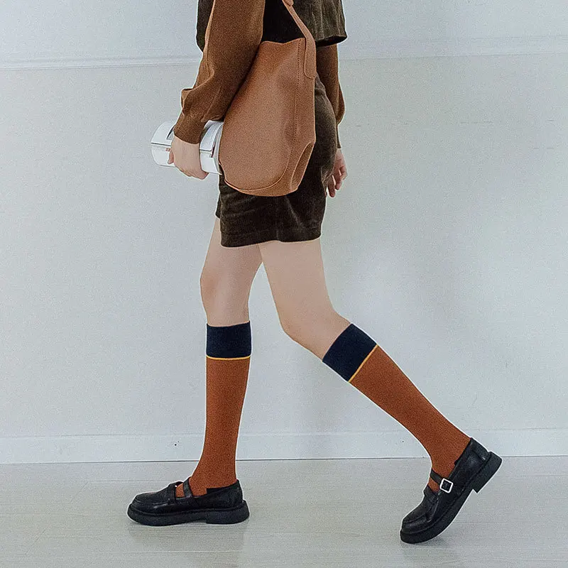 New Women Long Socks Stockings Solid Color Japanese Fashion Knee Socks Stockings JK Lolita Girls Knee High Socks Stockings Women