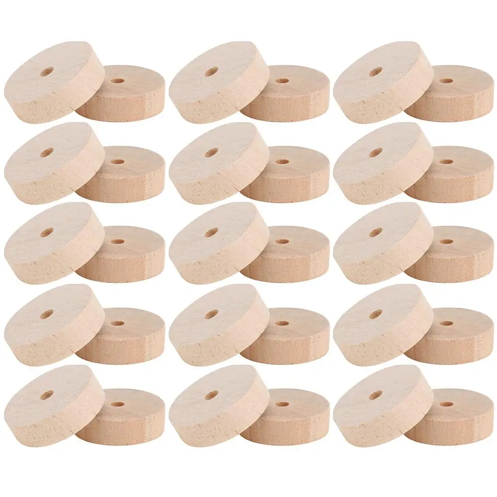 

30 Pcs Log Wheel Toy Car Wheels Wooden for Crafts Children's Miniature Model Creative Toys