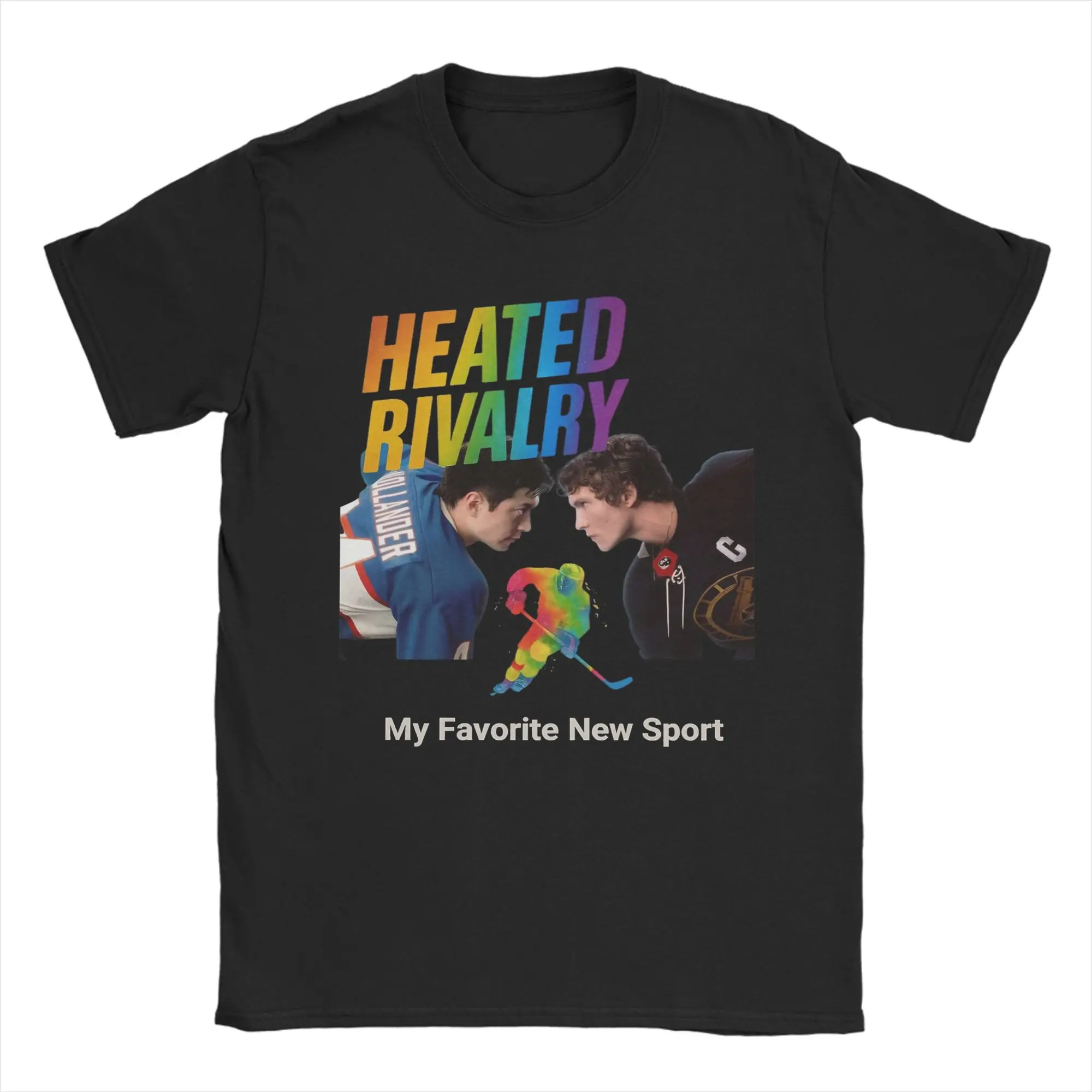 Casual Ilya And Shane Heated Rivalry T-Shirt for Men Crew Neck Cotton T Shirt Hollanov Short Sleeve Tees Big Size Clothing