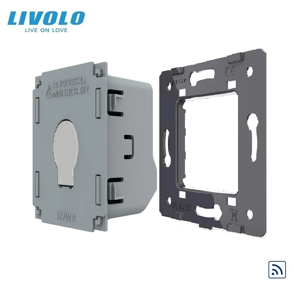 Livolo Placa Base de interruptor inteligente estándar de la UE, Control de 1 entrada y 2 vías, CA 220 ~ 250V, interruptor de pantalla táctil de luz