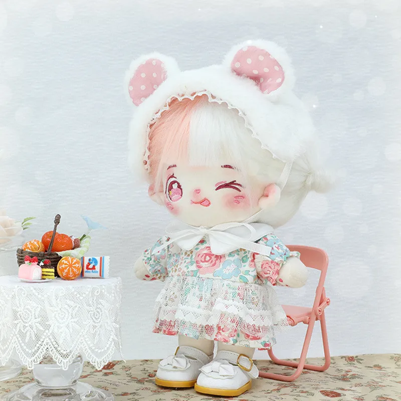 Hand-made 20cm Doll Clothes Hat Headdress 20cm Doll Dress 20cm Idol Doll Takeout Bag DIY 20cm Doll Shoes Accessories