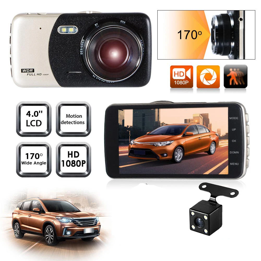 Car DVR Full HD 1080P Dash Cam Rear View Camera Mirror Video Recorder Black Box Parking Monitor Dashcam Registrator Night Vision