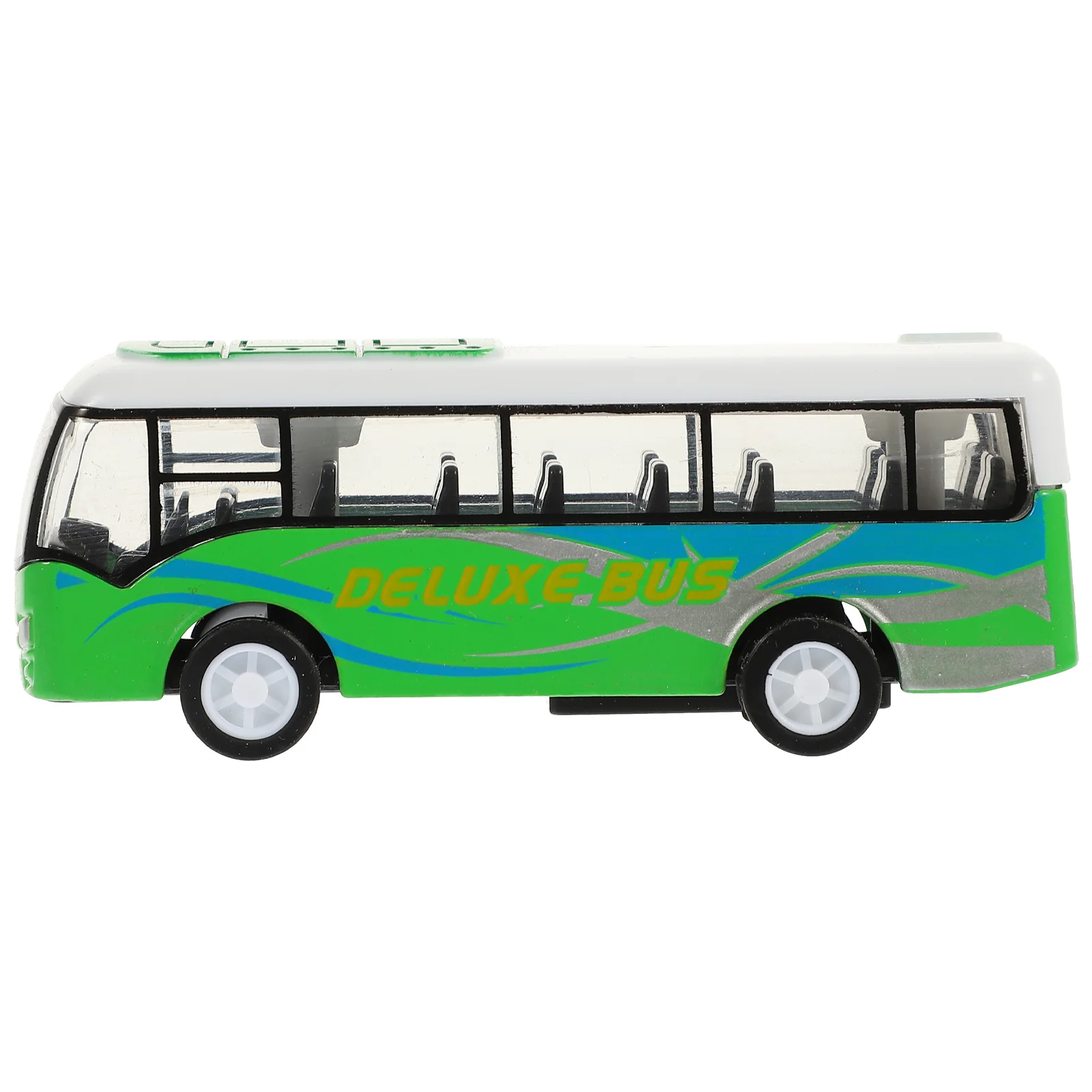 Pull Back Bus Model Cost-effective Toy Lifelike Learning Simulated Collection for Children Alloy Inertia Yellow