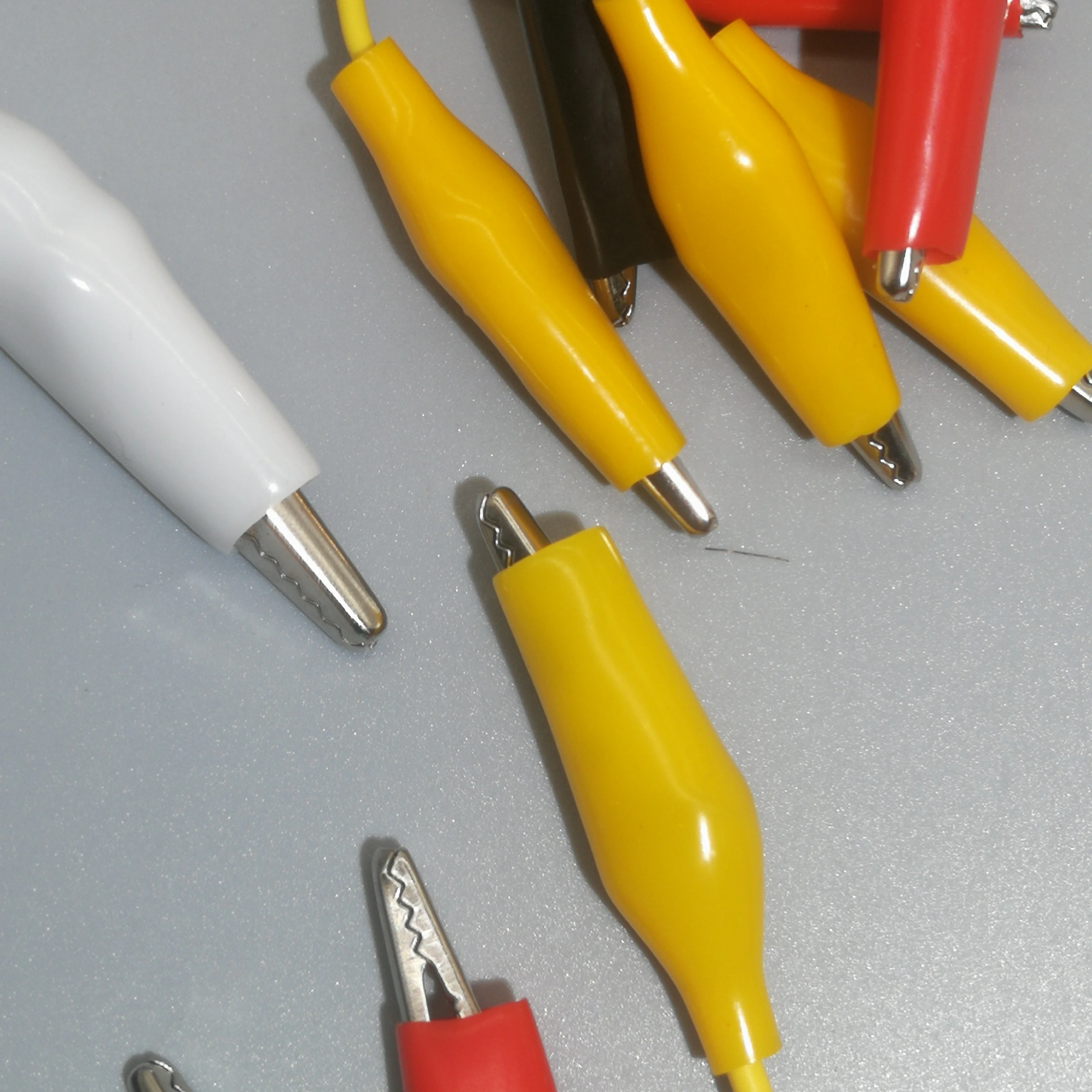 10Pc คลิปจระเข้ไฟฟ้า DIY Test Leads จระเข้ Double-Ended คลิปจระเข้ Roach Clip Jumper Wire 28มม.35มม.45มม.