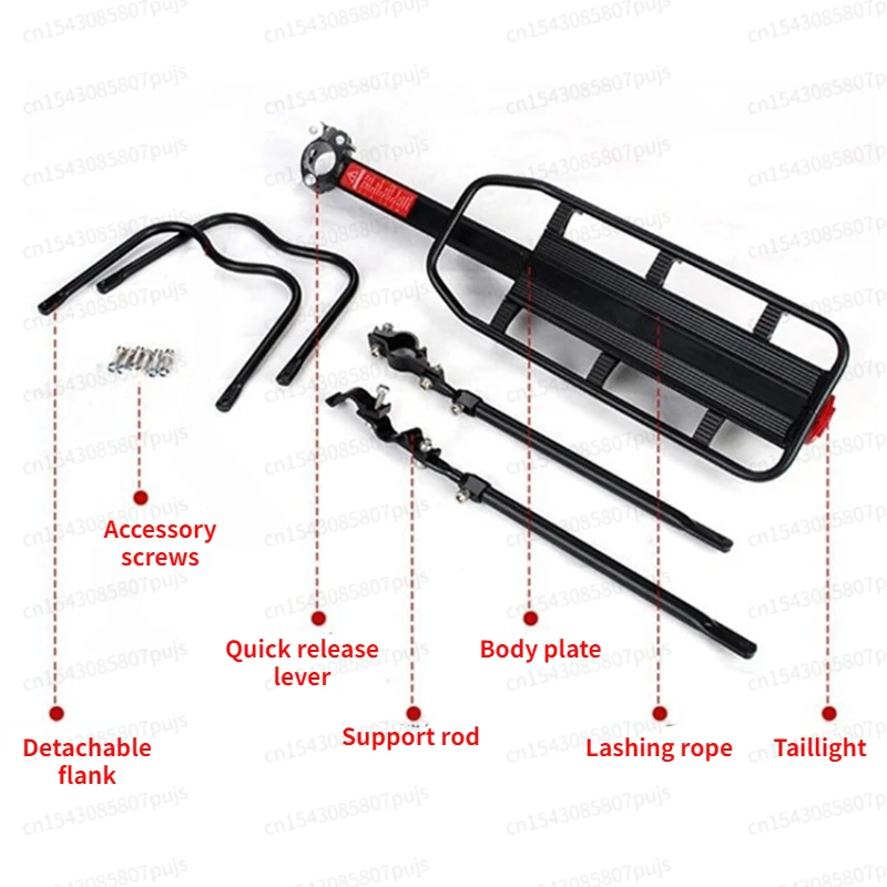 24-29 inch Bicycle Carrier Bike Luggage Cargo Rear Rack Aluminum Alloy Shelf Saddle Bags Holder Stand 25KG Weight Bearing