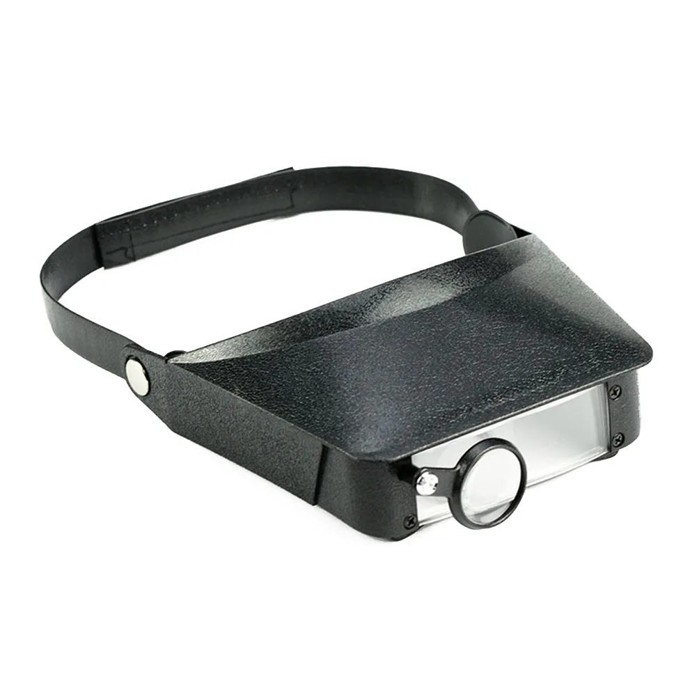Adjustable Headband Magnifier with Four Interchangeable Lenses 1 5X 3X 9 5X 11X for Detailed Work and Model Making