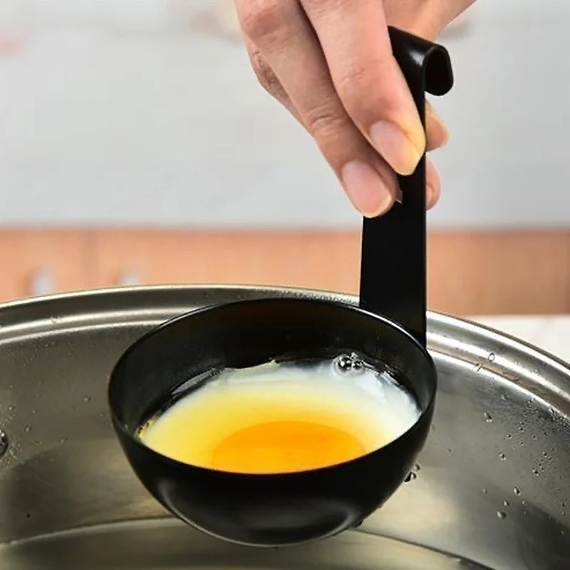 Nonstick Egg Molds Easy Use Poached Boiling Eggs Maker Spoon Boiled Holder Egg Steamer Rack Egg Cooker*..