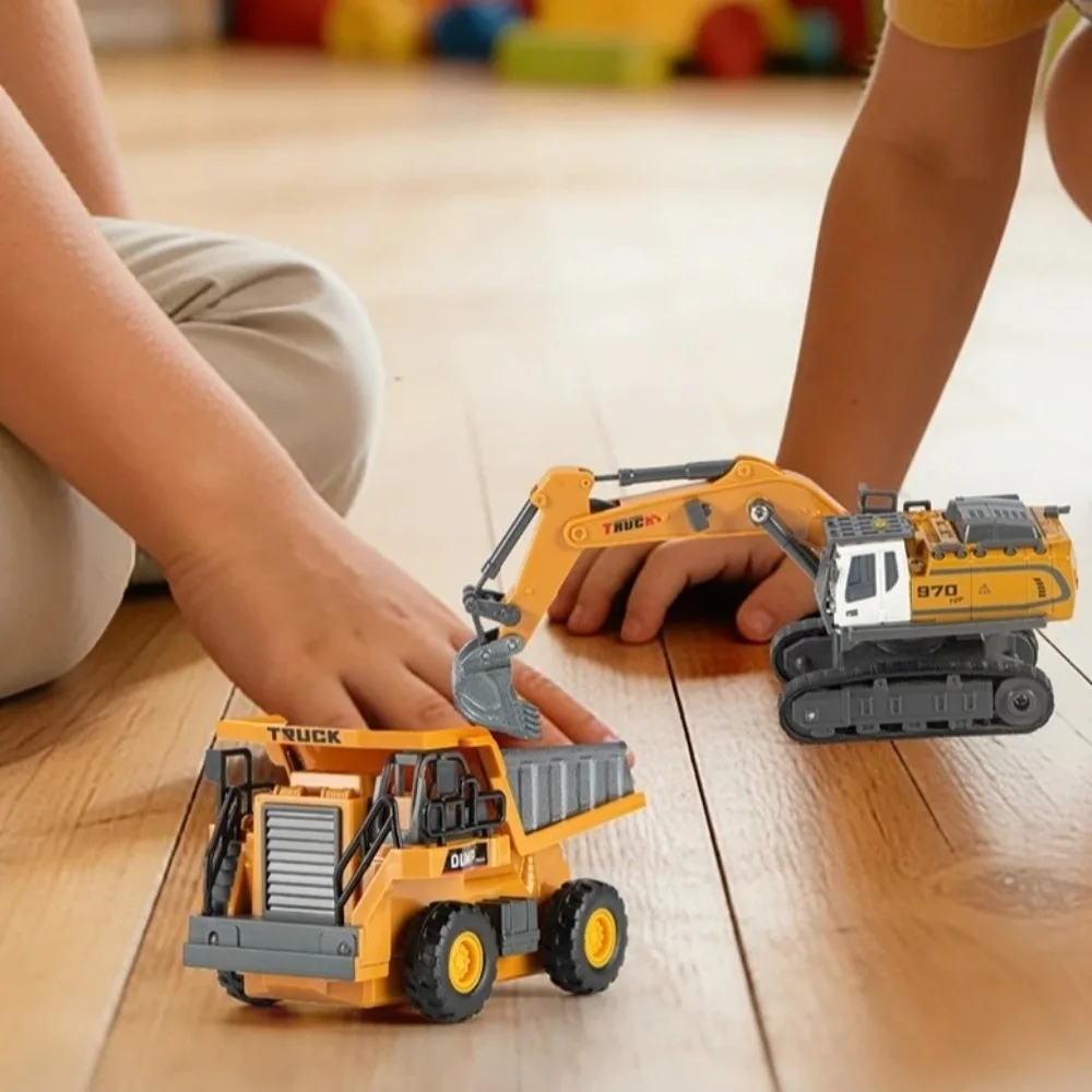 Remote Control Remote Control Forklift Alloy Material 1:64 Scale Dump Truck Sound Effects Full Proportion Mini Excavator