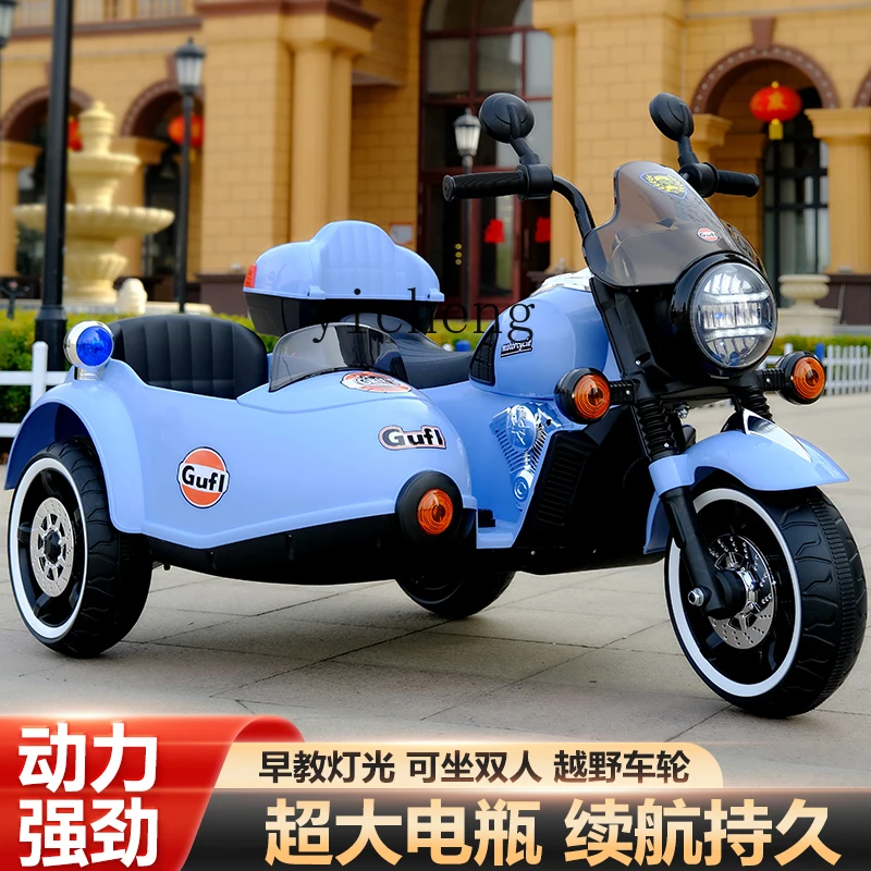 Tqh Electric Tricycle Double Seat Parent-Child Toy Car Seat Boys and Girls Baby Stroller