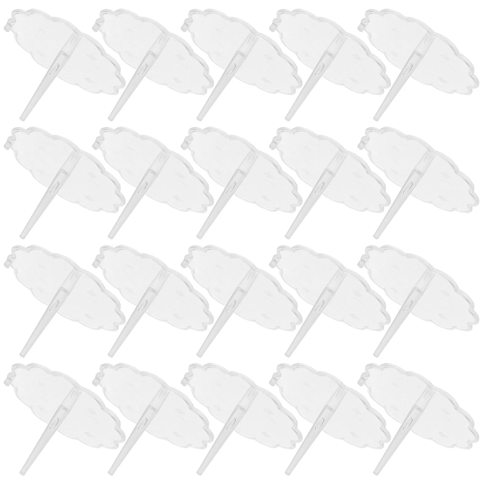 100 Pcs Cake Decorating Base Hollow Candy Holder Clear Ornaments Chocolate Packaging Plastic Easy Balloon Tie Tool