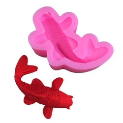 3D DIY Silicone Fish Shape Cake Mould Carp Fondant Mold Chocolate Cupcake Soap Molds Candy Craft Cookie Kitchen Accessories