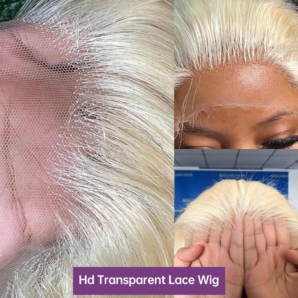 40 Inch 250% Density 613 Blonde 13x4 Lace Frontal Wigs Brazilian Body Wave 13x4 Full Lace Frontal Wig Human Hair Wigs for Women image 6