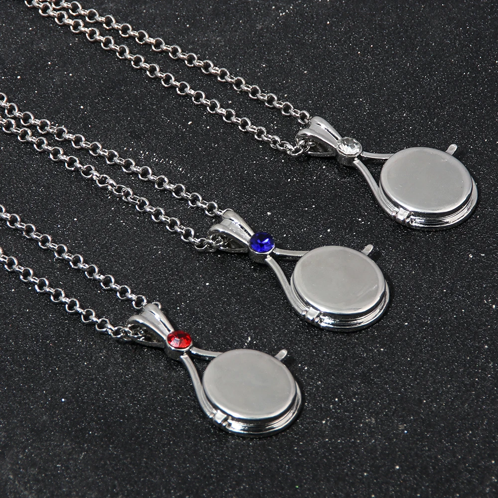 H2o Openable Metal Shell Pendant Necklace Silver Color with Crystal Mermaid Tv Movies Jewelry for Women Girls Cute Necklaces image 5