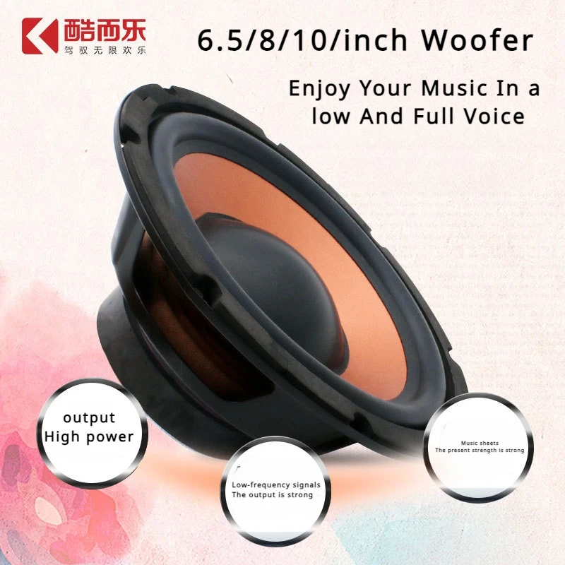 

1PC Pure Woofer Car Audio Modified High Power 35 Core 100 Magnetic 6.5/8/10 Inch Car Audio DIY Subwoofer Speaker Speaker