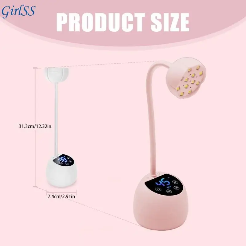 UVS-nagellamp Mini UVS-licht voor gelnagellak Oplaadbare LED-nagellamp Nageldroger met 3 timers en automatische sensoren T4MB