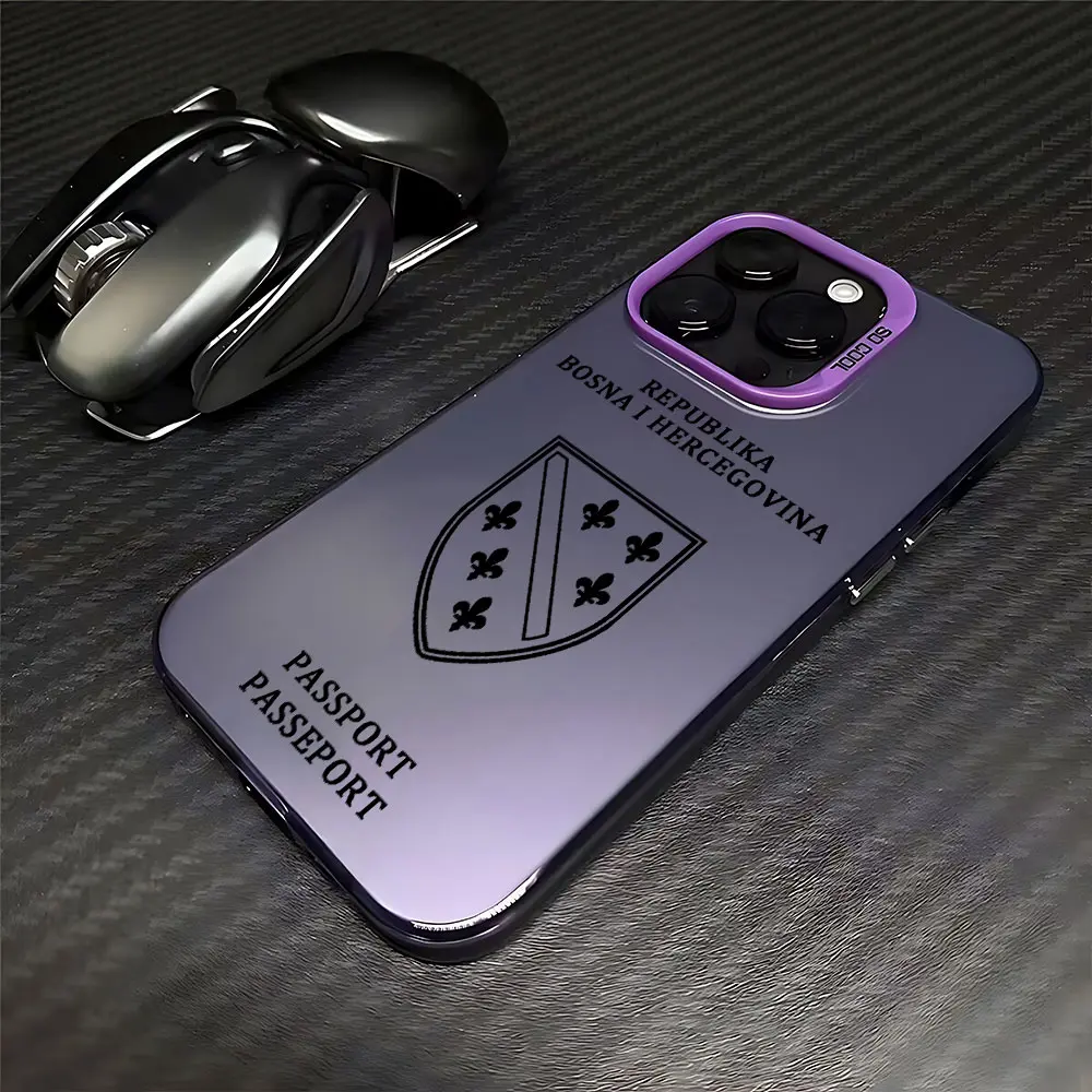Bosnia and Herzegovina Passport Phone Case For iPhone 16 15 14 13 12 11 mini Pro Max X XR XSMAX 8 7 Plus Anti Fall Matte Cover
