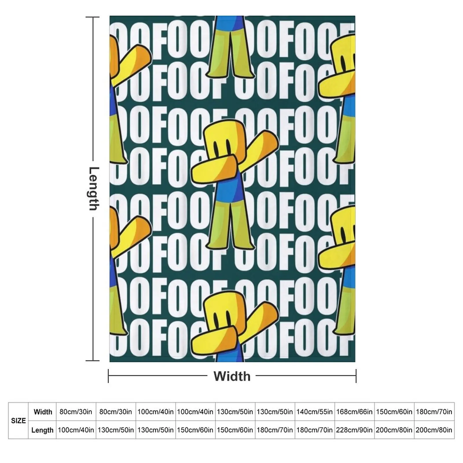 OOF Meme Dabbing Dab Gift Hand Drawn Noob Throw Blanket couch cozy soft plush fuzzy picnic outdoor blanket