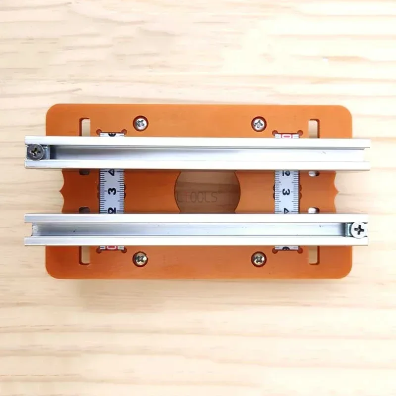 For 65mm Trimming Machine 2 In 1 Slotted Bracket Invisible Fasteners Wardrobe Cupboard Panel Punch Locator Aluminum with Scale