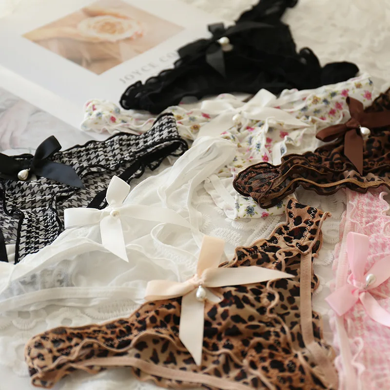 

Сексуальные женские трусы, нижнее белье для молодых девушек, леопардовые студенческие трусики, 5 шт./лот, M, L, новые однотонные нейлоновые прямые продажи, модные трусики для девочек с бантом