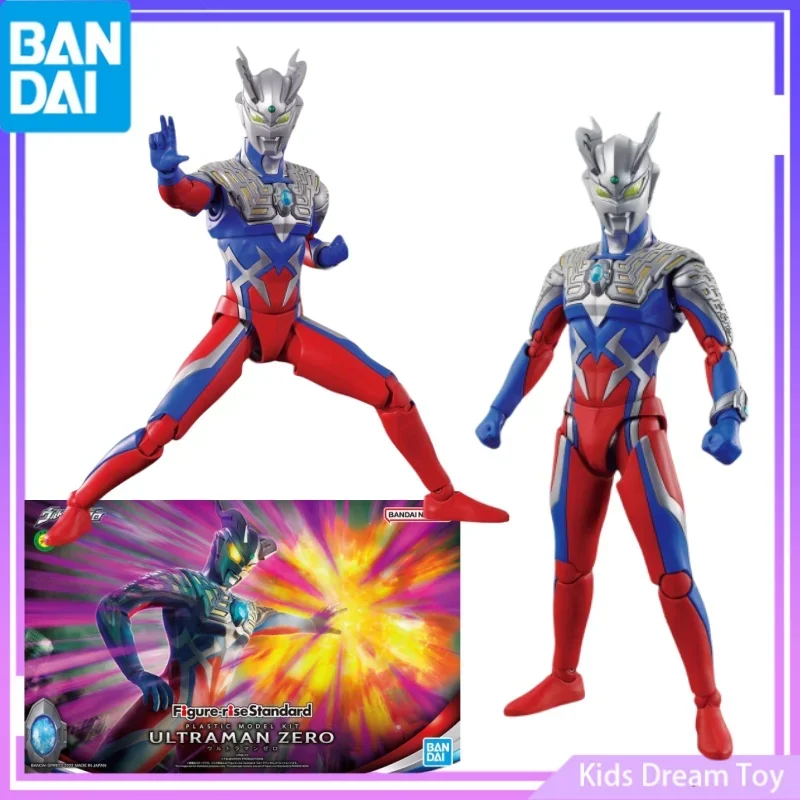 Bandai in Stock Original Figure-rise Standard FRS ULTRAMAN ZERO Anime Action Figures Toys Collectible Model Gifts for Boys Girls