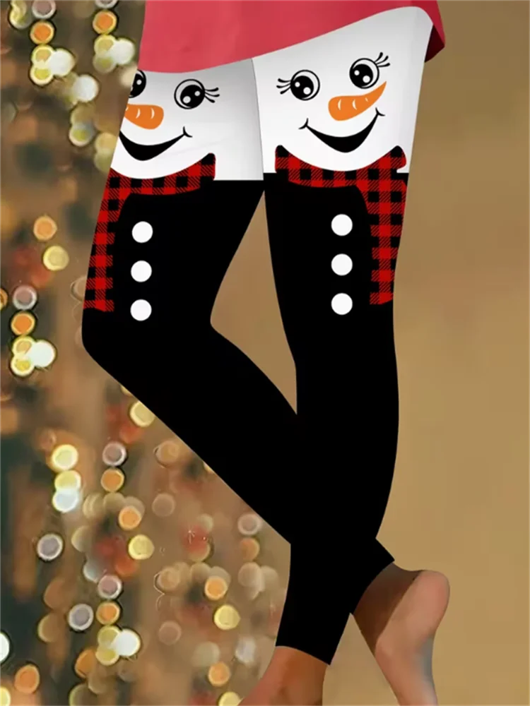 طماق المرأة طماق عيد الميلاد بسط الجوارب ضئيلة مثير أزياء اليوغا السراويل العصرية بارد تجريب السراويل