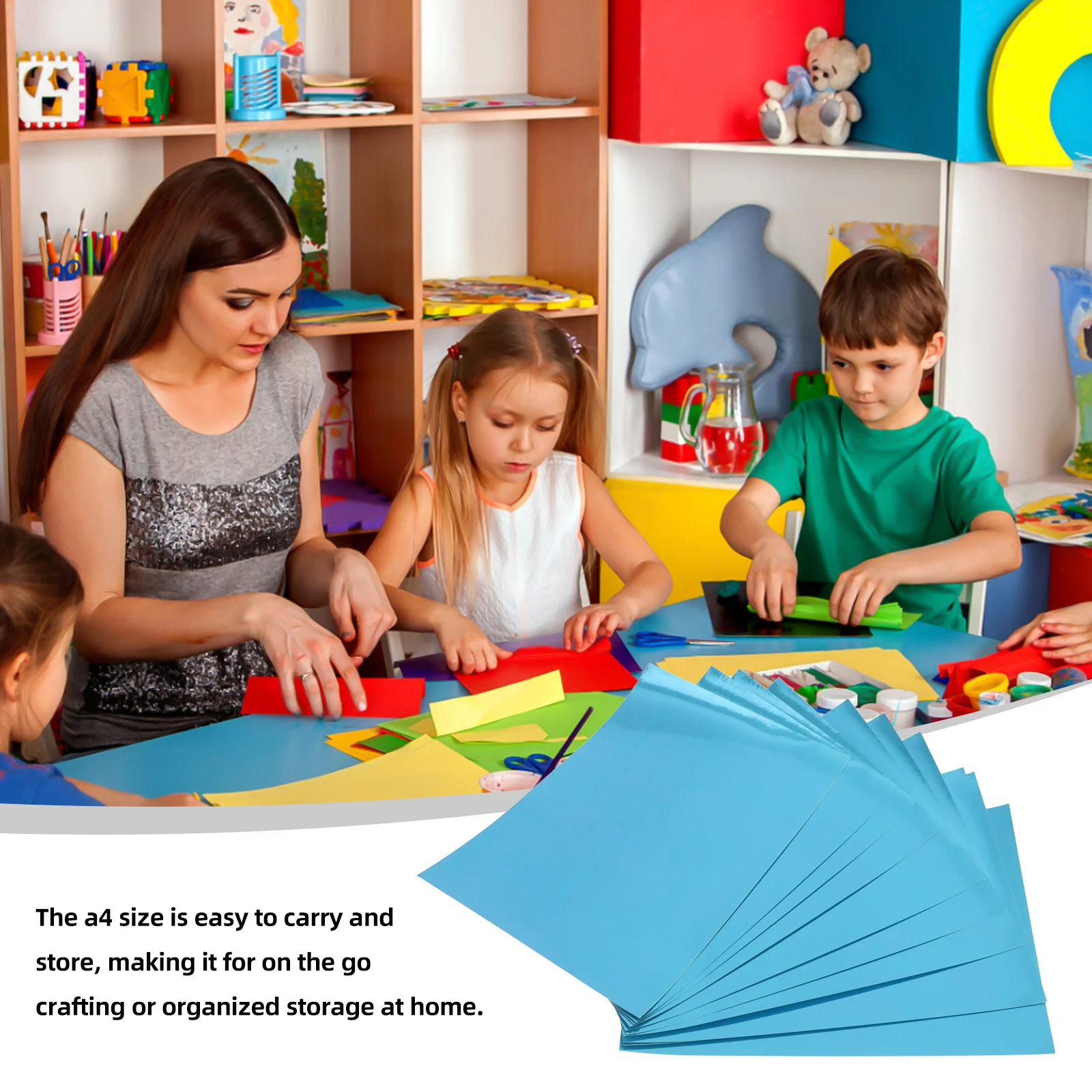 10 Sheets Metallic Mirror Finish A4 Cardstock for DIY Kids Crafts Scrapbooking Shiny Paper Invitations Decorative