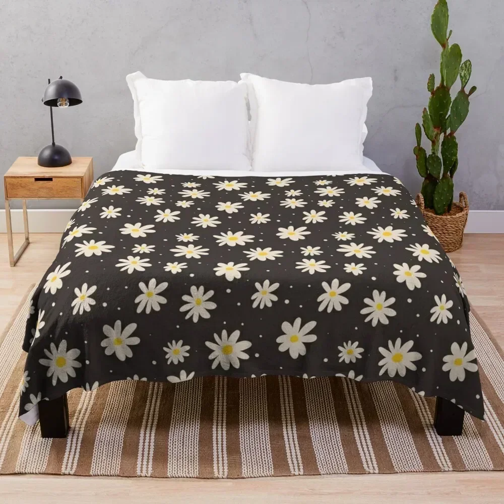 Daisy Grunge Throw Blanket Summer Luxury Designer Blankets