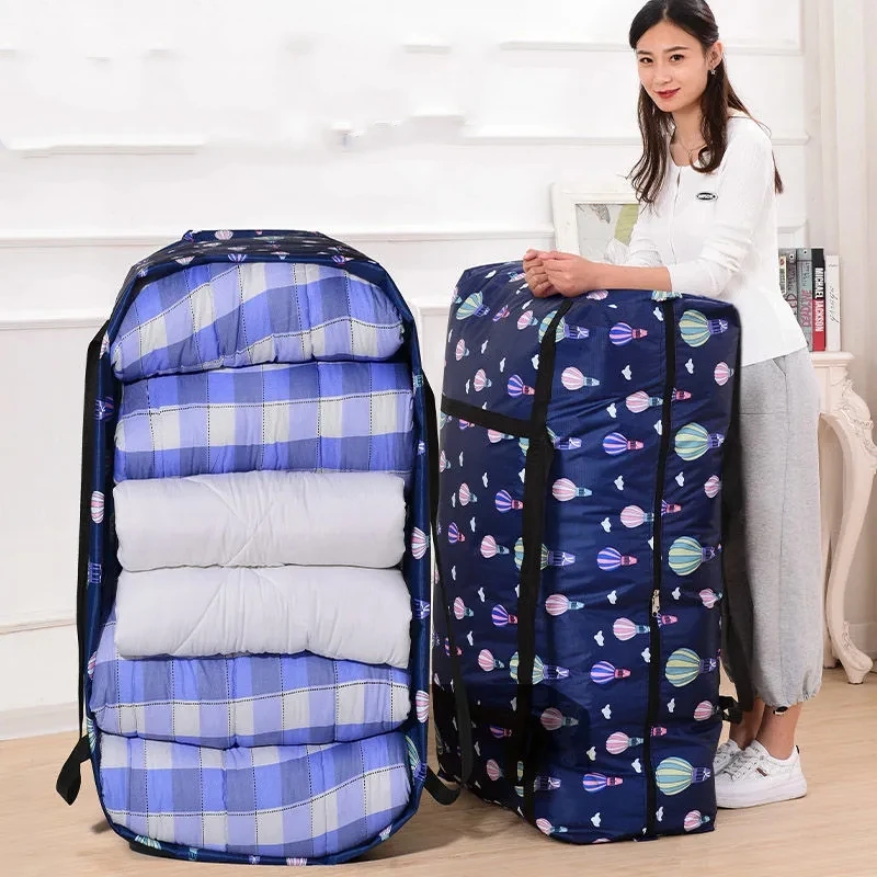 Large-capacity Quilt Clothing Storage Bag Oxford Cloth Moving Packing Luggage Bag Moisture-proof Organizer Travel Storage Bag